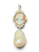 Colgante Mandile 1922 Mujer Cammei  in Plata Conchiglia 2CPPC131330